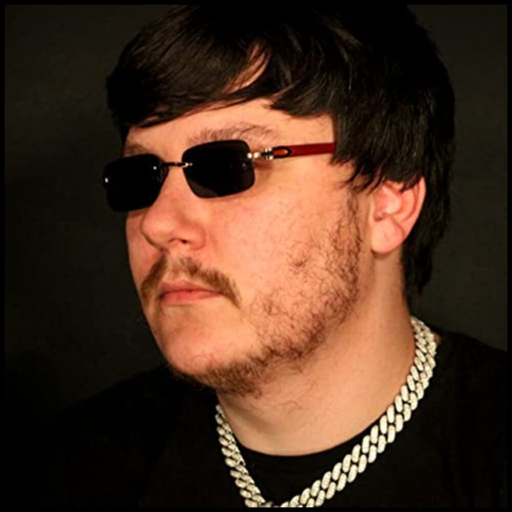 Vintage Rimless Gold Frame Rectangular Sunglasses… - image 3